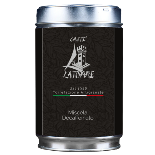 Caffè Latorre, decaffeinated blend, ground coffee for for moka and filter machine