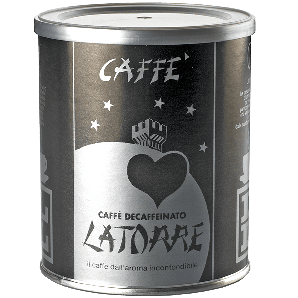 Caffè Latorre, decaffeinated blend, ground coffee for for moka and filter machine