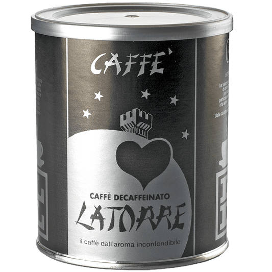 Caffè Latorre, decaffeinated blend, ground coffee for for moka and filter machine